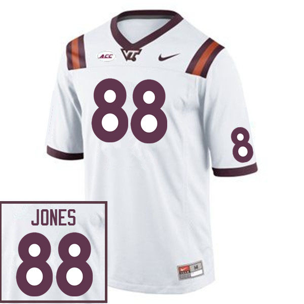 Men #88 Jaylen Jones Virginia Tech Hokies College Football Jerseys Sale-White - Click Image to Close